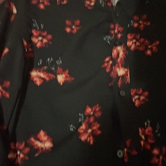 Floral Dress-shirt Black - Picture 2 of 2